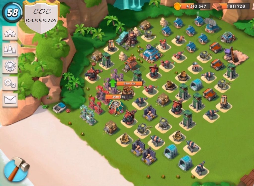 boom beach level 20 hq layout