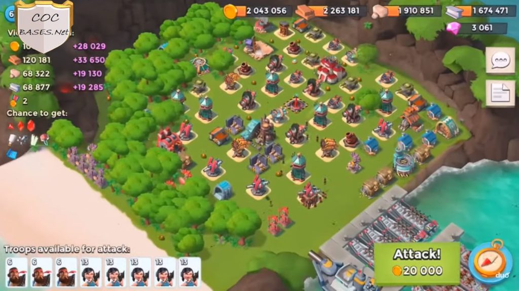boom beach level 22 hq layout