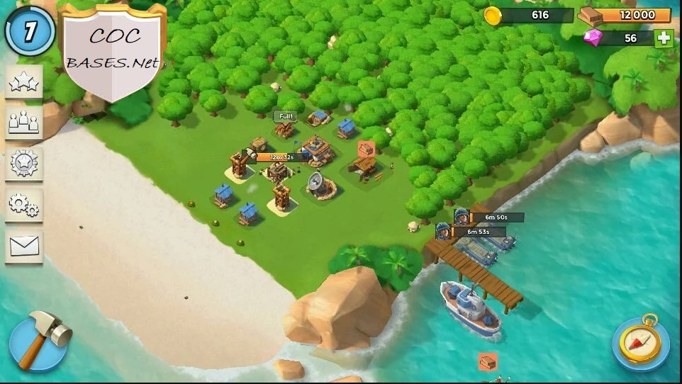 boom beach level 3 hq layout