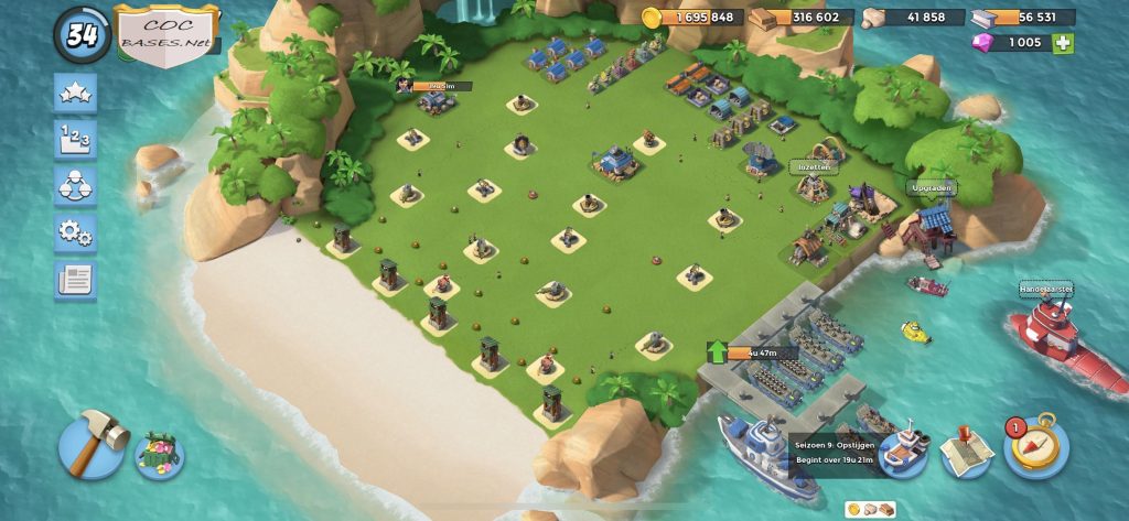 the boom beach hq12 base layout
