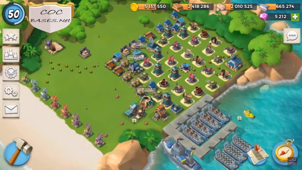 the boom beach hq17 base design